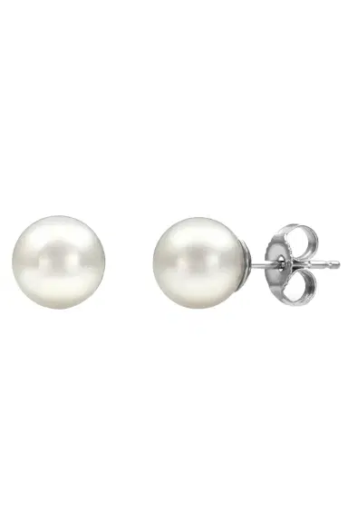 BAGGINS Round Akoya Pearl Studs - 5.5mm | Thumbnail 1 BAGGINS Round Akoya Pearl Studs - 5.5mm | Thumbnail 1