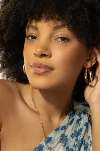 LISA NIK Round Hoop Earrings | Thumbnail 3 LISA NIK Round Hoop Earrings | Thumbnail 3