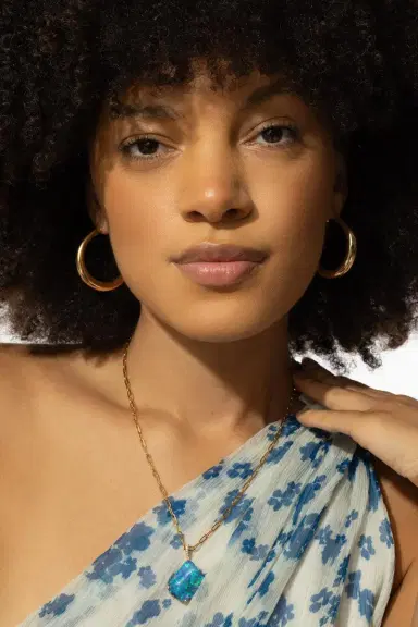 LISA NIK Round Hoop Earrings | Thumbnail 4 LISA NIK Round Hoop Earrings | Thumbnail 4