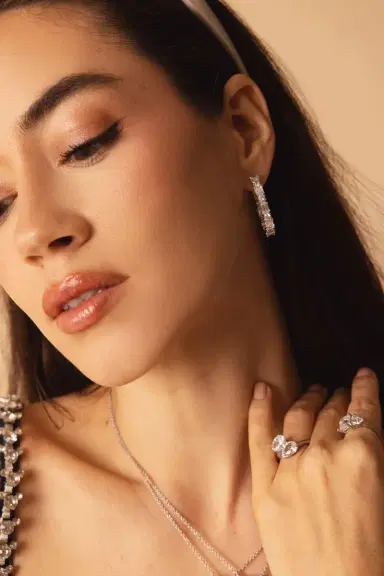 FANTASIA by DESERIO Round Hoop Earrings | Thumbnail 2 FANTASIA by DESERIO Round Hoop Earrings | Thumbnail 2