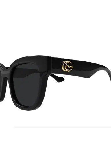 Gucci Round Logo Sunglasses - Black Grey | Thumbnail 3 Gucci Round Logo Sunglasses - Black Grey | Thumbnail 3