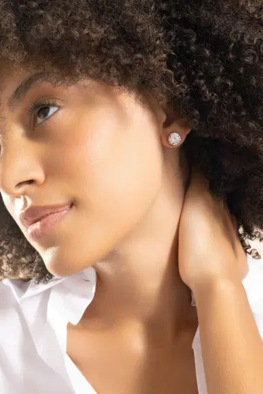 FANTASIA by DESERIO Round Stud Earrings | Thumbnail 3 FANTASIA by DESERIO Round Stud Earrings | Thumbnail 3