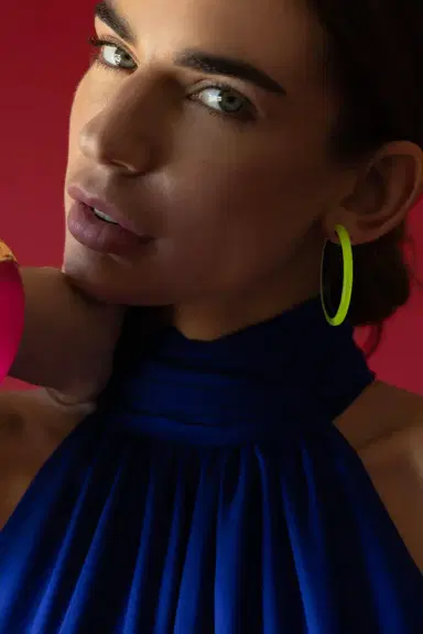 ALEXIS BITTAR Skinny Lucite Hoop Earrings - Yellow | Thumbnail 2 ALEXIS BITTAR Skinny Lucite Hoop Earrings - Yellow | Thumbnail 2
