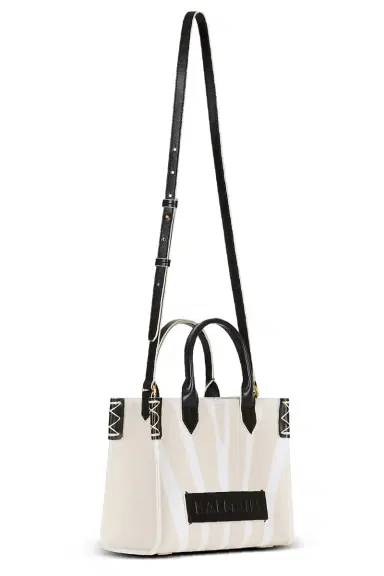 Balmain Small B-Army Shopper - Zebra Canvas | Thumbnail 6 Balmain Small B-Army Shopper - Zebra Canvas | Thumbnail 6
