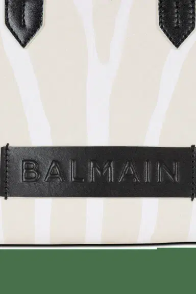 Balmain Small B-Army Shopper - Zebra Canvas | Thumbnail 8 Balmain Small B-Army Shopper - Zebra Canvas | Thumbnail 8
