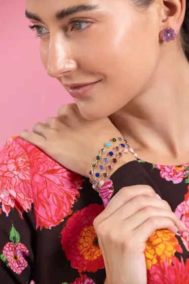 IRENE NEUWIRTH JEWELRY Small Classic Lapis Link Mixed Bracelet | Thumbnail 2 IRENE NEUWIRTH JEWELRY Small Classic Lapis Link Mixed Bracelet | Thumbnail 2