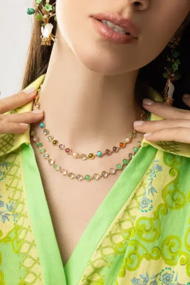 IRENE NEUWIRTH JEWELRY Small Classic Link Mixed Multi Necklace | Thumbnail 4 IRENE NEUWIRTH JEWELRY Small Classic Link Mixed Multi Necklace | Thumbnail 4
