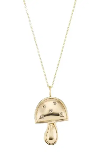 Brent Neale Small Diamond Mushroom Necklace | Thumbnail 1 Brent Neale Small Diamond Mushroom Necklace | Thumbnail 1
