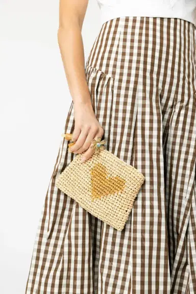 AERIN LAUDER Small Heart Zip Pouch | Thumbnail 2 AERIN LAUDER Small Heart Zip Pouch | Thumbnail 2