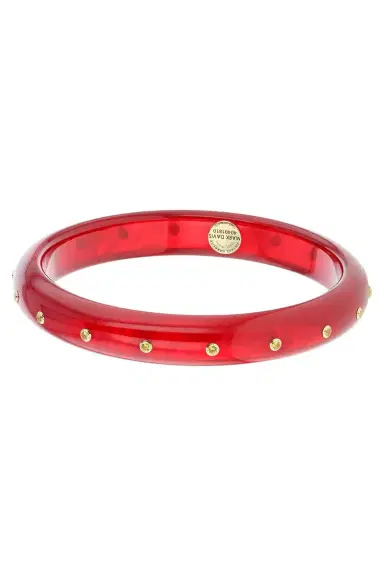 MARK DAVIS Small Yellow Sapphire Red Bakelite Bangle | Thumbnail 5 MARK DAVIS Small Yellow Sapphire Red Bakelite Bangle | Thumbnail 5