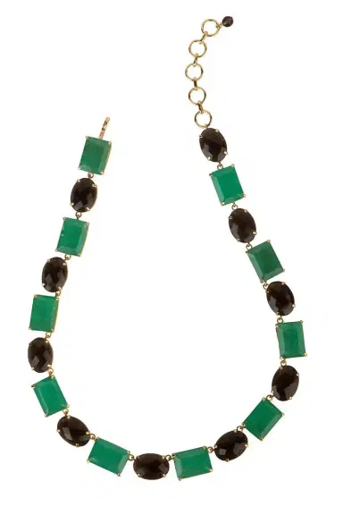 BOUNKIT JEWELRY Smoky Green Quartz Rhea Necklace | Thumbnail 1 BOUNKIT JEWELRY Smoky Green Quartz Rhea Necklace | Thumbnail 1