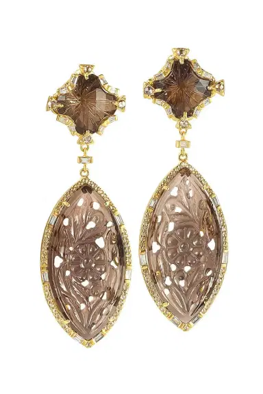 Coomi Smoky Qaurtz Topaz Affinity Earrings | Thumbnail 1 Coomi Smoky Qaurtz Topaz Affinity Earrings | Thumbnail 1