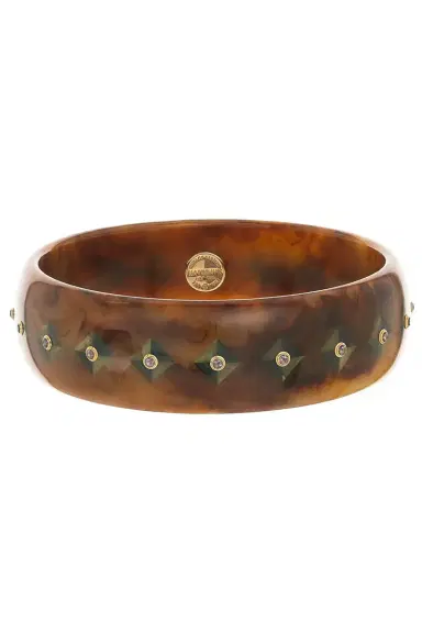 MARK DAVIS Smoky Quartz Brown Bakelite Bangle | Thumbnail 1 MARK DAVIS Smoky Quartz Brown Bakelite Bangle | Thumbnail 1
