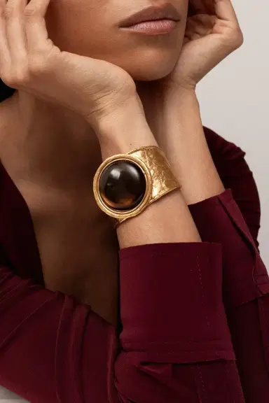 Sylvia Toledano Smoky Quartz Sphere Cuff Bracelet | Thumbnail 2 Sylvia Toledano Smoky Quartz Sphere Cuff Bracelet | Thumbnail 2