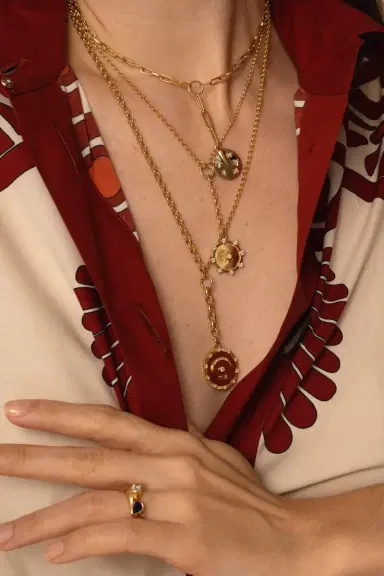 Foundrae Spark-Love Small Mixed Belcher Extension Chain Necklace | Thumbnail 3 Foundrae Spark-Love Small Mixed Belcher Extension Chain Necklace | Thumbnail 3