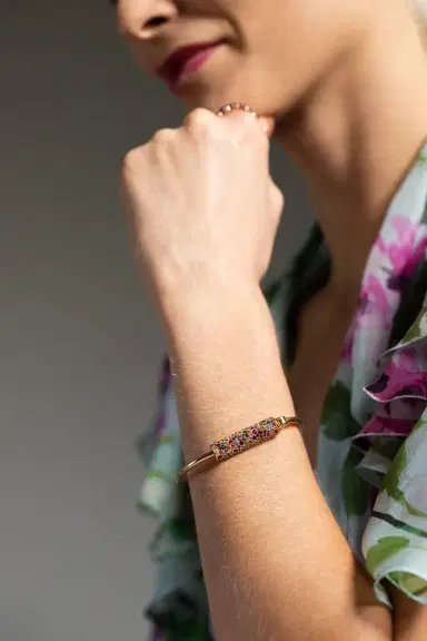 Marla Aaron Stoned Trundle Lock Bracelet | Thumbnail 2 Marla Aaron Stoned Trundle Lock Bracelet | Thumbnail 2