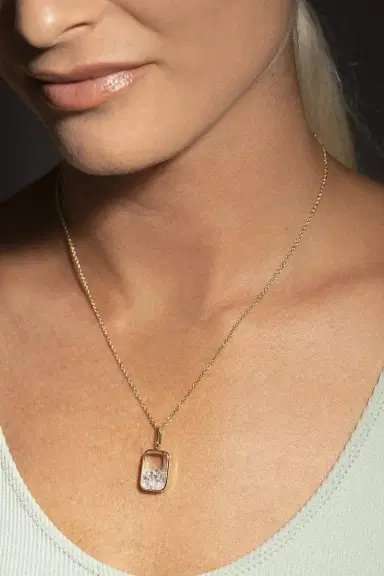 MORITZ GLIK Ten Fourteen White Sapphire Shaker Necklace | Thumbnail 2 MORITZ GLIK Ten Fourteen White Sapphire Shaker Necklace | Thumbnail 2