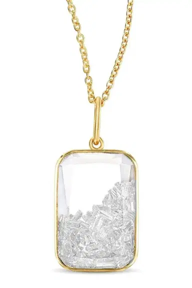MORITZ GLIK Ten Fourteen White Sapphire Shaker Necklace | Thumbnail 1 MORITZ GLIK Ten Fourteen White Sapphire Shaker Necklace | Thumbnail 1