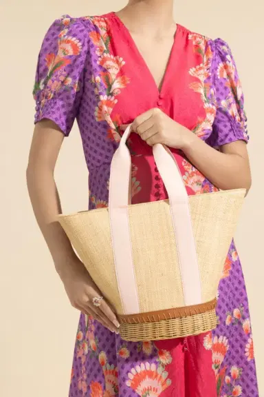 PAMELA MUNSON The Gardener Basket Bag -Natural Blush | Thumbnail 2 PAMELA MUNSON The Gardener Basket Bag -Natural Blush | Thumbnail 2