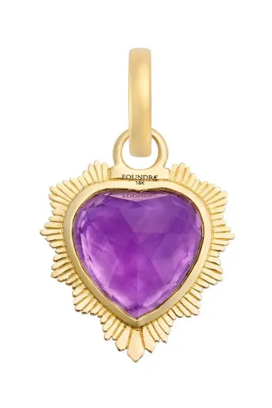 Foundrae True Love - Amethyst Gemstone Heart Medallion | Thumbnail 5 Foundrae True Love - Amethyst Gemstone Heart Medallion | Thumbnail 5