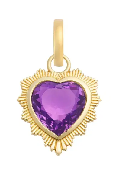 Foundrae True Love - Amethyst Gemstone Heart Medallion | Thumbnail 1 Foundrae True Love - Amethyst Gemstone Heart Medallion | Thumbnail 1