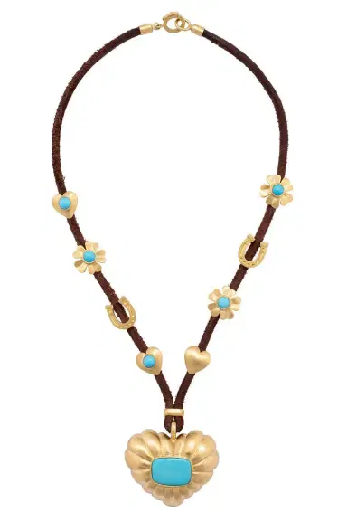 IRENE NEUWIRTH JEWELRY Turquoise Charms Leather Necklace | Thumbnail 1 IRENE NEUWIRTH JEWELRY Turquoise Charms Leather Necklace | Thumbnail 1
