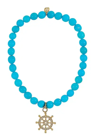 Sydney Evan Turquoise Helm Charm Bracelet | Thumbnail 1 Sydney Evan Turquoise Helm Charm Bracelet | Thumbnail 1
