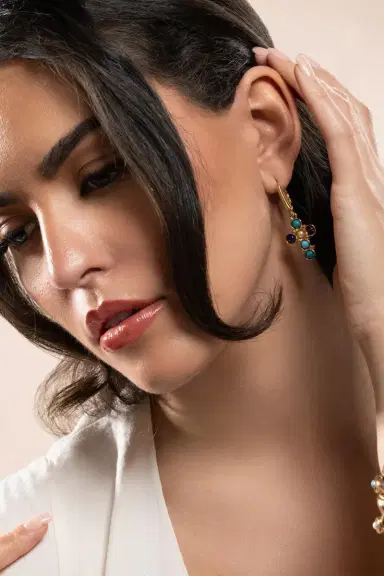 Gas Bijoux Turquoise Lapis Tao Cruzita Earrings | Thumbnail 2 Gas Bijoux Turquoise Lapis Tao Cruzita Earrings | Thumbnail 2