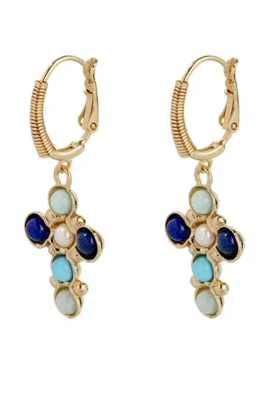 Gas Bijoux Turquoise Lapis Tao Cruzita Earrings | Thumbnail 1 Gas Bijoux Turquoise Lapis Tao Cruzita Earrings | Thumbnail 1