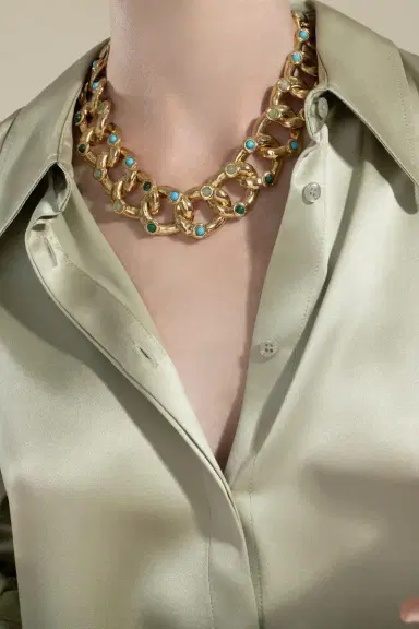 Gas Bijoux Turquoise Malachite Mitsi Necklace | Thumbnail 2 Gas Bijoux Turquoise Malachite Mitsi Necklace | Thumbnail 2