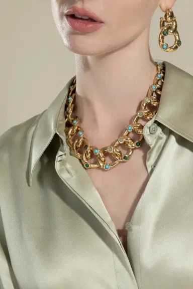 Gas Bijoux Turquoise Malachite Mitsi Necklace | Thumbnail 4 Gas Bijoux Turquoise Malachite Mitsi Necklace | Thumbnail 4