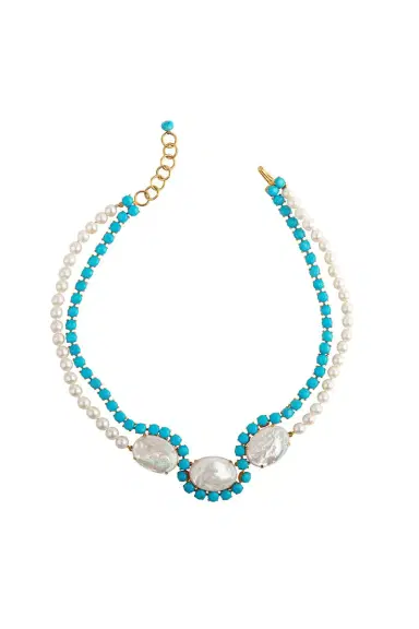 BOUNKIT JEWELRY Turquoise Pearl Krista Necklace | Thumbnail 1 BOUNKIT JEWELRY Turquoise Pearl Krista Necklace | Thumbnail 1