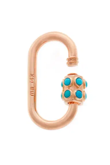 Marla Aaron Turquoise Stoned Medium Lock | Thumbnail 4 Marla Aaron Turquoise Stoned Medium Lock | Thumbnail 4