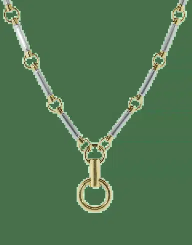 Foundrae White and Yellow Gold Element Clock Weight Chain | Thumbnail 1 Foundrae White and Yellow Gold Element Clock Weight Chain | Thumbnail 1
