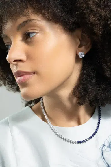 FANTASIA by DESERIO White Clip Stud Earrings | Thumbnail 2 FANTASIA by DESERIO White Clip Stud Earrings | Thumbnail 2