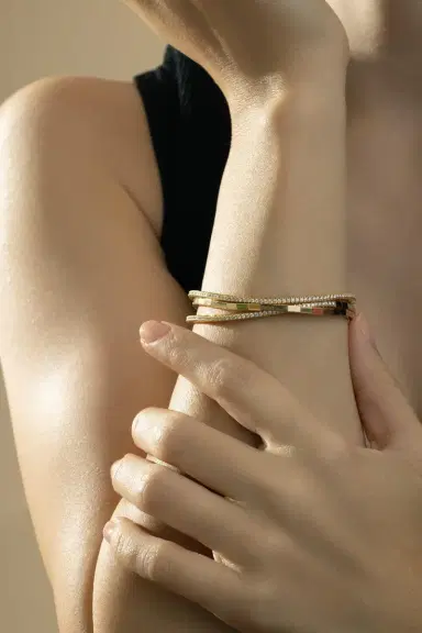 ROBERTO DEMEGLIO White Diamond Stretch Extensible Tennis Bracelet | Thumbnail 4 ROBERTO DEMEGLIO White Diamond Stretch Extensible Tennis Bracelet | Thumbnail 4