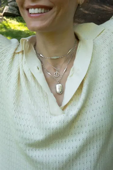 MONICA RICH KOSANN White Sapphire Points North Locket Necklace | Thumbnail 2 MONICA RICH KOSANN White Sapphire Points North Locket Necklace | Thumbnail 2