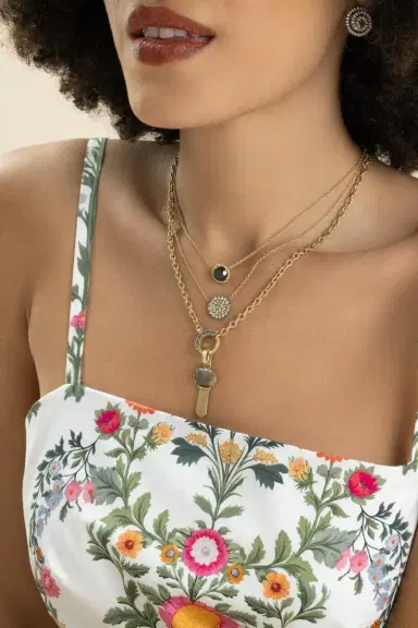 Sylva & Cie Yellow Diamond Fancy Argile Ten Table Pendant Necklace | Thumbnail 2 Sylva & Cie Yellow Diamond Fancy Argile Ten Table Pendant Necklace | Thumbnail 2
