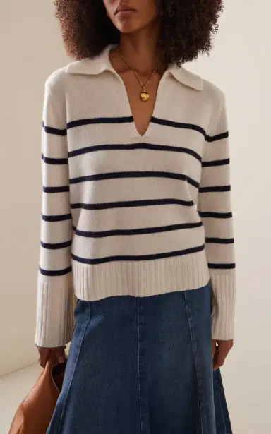 Jenni Kayne Frances Cashmere Polo Sweater | Thumbnail 2 Jenni Kayne Frances Cashmere Polo Sweater | Thumbnail 2
