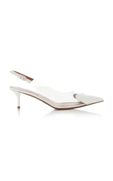 Alaïa Le Cœur PVC; Leather Slingback Pumps | Thumbnail 1 Alaïa Le Cœur PVC; Leather Slingback Pumps | Thumbnail 1