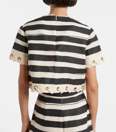 Zimmermann Rebellion striped linen crop top | Thumbnail 6 Zimmermann Rebellion striped linen crop top | Thumbnail 6