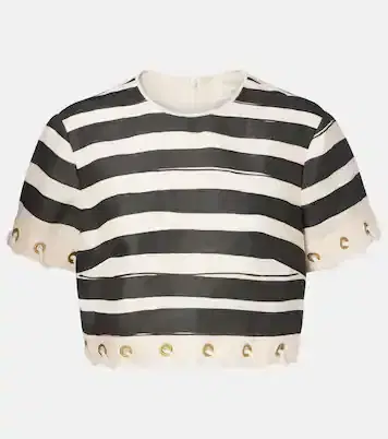 Zimmermann Rebellion striped linen crop top | Thumbnail 7 Zimmermann Rebellion striped linen crop top | Thumbnail 7
