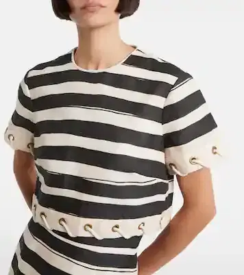 Zimmermann Rebellion striped linen crop top | Thumbnail 9 Zimmermann Rebellion striped linen crop top | Thumbnail 9
