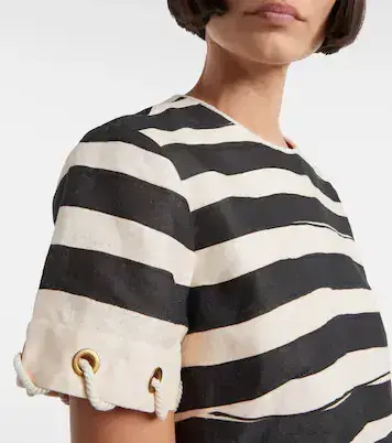 Zimmermann Rebellion striped linen crop top | Thumbnail 10 Zimmermann Rebellion striped linen crop top | Thumbnail 10