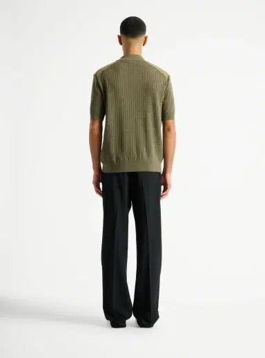 Balmain Vintage Utility ribbed knit polo | Thumbnail 3 Balmain Vintage Utility ribbed knit polo | Thumbnail 3