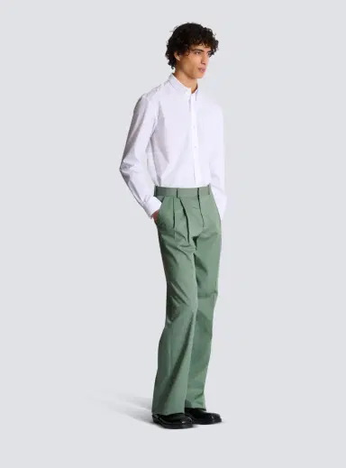 Balmain Pleated cotton trousers | Thumbnail 3 Balmain Pleated cotton trousers | Thumbnail 3