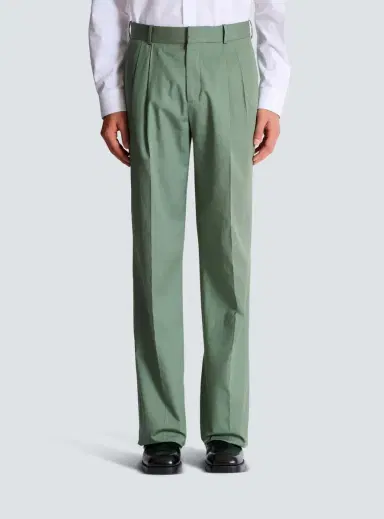 Balmain Pleated cotton trousers | Thumbnail 7 Balmain Pleated cotton trousers | Thumbnail 7