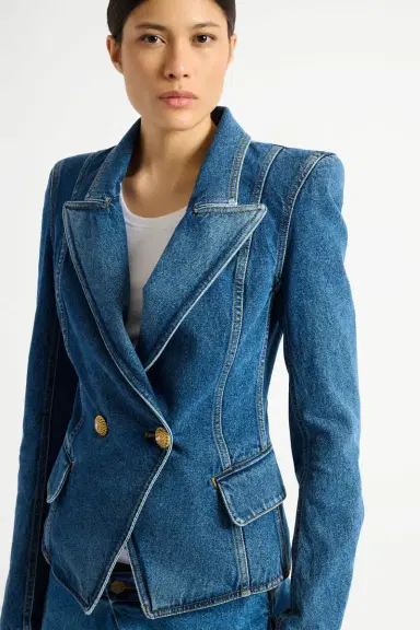 Balmain Denim 2-button jacket | Thumbnail 4 Balmain Denim 2-button jacket | Thumbnail 4