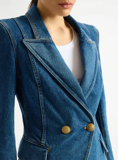 Balmain Denim 2-button jacket | Thumbnail 5 Balmain Denim 2-button jacket | Thumbnail 5
