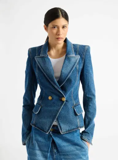 Balmain Denim 2-button jacket | Thumbnail 7 Balmain Denim 2-button jacket | Thumbnail 7